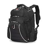 SWISSGEAR SWA9855 Carry-On Backpack with Waterproof Laptop/Tablet Section - Fits 15.6-Inch to 17.3-Inch Laptops in The Bag , Black