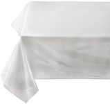 Benson Mills Heavy Duty Clear Plastic Tablecloth Protector, 100% Waterproof Table Cloth, Oil Spill Proof, Table Cover for Dining Tables, Parties and Holidays (60" x 84" Rectangular)