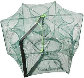 HunterBee Fishing Bait Trap Foldable Crab Crayfish Fish Minnow Crawdad Shrimp Net Cast Portable-12 Holes