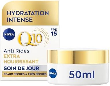 NIVEA Q10 Soin de Jour Extra Nourrisant FPS15 (1x50 ml), crème anti rides enrichie en Q10 pur & Huile d'Argan, crème anti-âge nourrissante, soin hydratant visage peaux sèches à très sèches