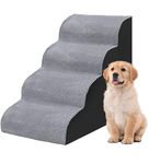 The Fellie Dog Steps for Bed/Sofa, Dog Stairs with Washable Cover,Non-Slip Dog Stairs for Small Dogs Cats,Dog Ramp for High Bed Sofa, Best for Dogs Injured,Older Dogs Cats,Pet with Joint Pain, Grey