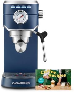 CASABREWS Espresso Machine 20 Bar, Professional Espresso Maker with Milk Frother Steam Wand, Espresso Coffee Machine with 34oz Removable Water Tank, Sapphire Blue