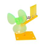 Jadeshay Wind Electricity Generator,0.01V-24V Kids Wind Turbine Fan Toy Micro Teaching Science Experiment Kit Model DC Motor Blades with Holder for Small DIY Electricity Power Project Kits