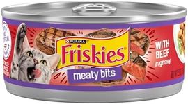 Purina Friskies Gravy Wet Cat Food, Meaty Bits With Beef in Gravy - (Pack of 24) 5.5 oz. Cans