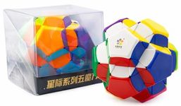 YuXin Star-Burst Megaminx Speed Cube | Interstellar Series 12-Axis Shape Mod | Truncated Star-Navi Design, Professional 12-Color Stickerless Puzzle, Smooth Turning Collector’s Brain Teaser