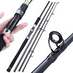 Sougayilang Carp Rod, Super Hard Carbon Fiber Rod, Portable 4/5 Section Fishing Rods with Comfortable EVA Handle for Saltwater or Freshwater 4