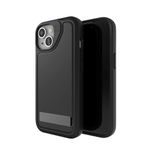 ZAGG Everest Snap iPhone 15 Case with Kickstand - Drop Protection (20ft/6m), Triple-Layer Textured Cell Phone Case, No-Slip Design, MagSafe Phone Case, Black