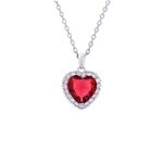 CHERUBIC Titanic Heart of the Ocean Necklace, Forever Love Heart Necklace Pendant Shining Crystal Zircon Jewelry Gifts For Women