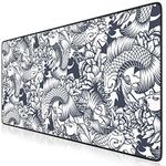 TITANWOLF - XXL Mouse Mat - Mouse Pad 900 x 400 x 3mm –Speed Gaming Mouse Pad - Extra Large - Table Mat Large Size - improved Precision and Speed – Design Koi Tattoo