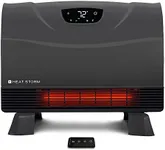 Heat Storm Phoenix HS-1500-PHX, Infrared Space Heater with Attachable Feet, Remote Control, Energy Efficient-750-1500 Watts, Gray Floor or Wall