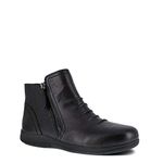 Rockport Work Women's Daisey Work Safety Toe Ruched Bootie, Black, 8