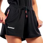 Bummer Women's Solid Micro Modal Black Shorts | Relaxed Fit Casual Lounge Shorts With Side Pocket