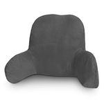 YORKING Reading Pillow Backrest Support Pillow Lumbar Cushion Sofa Back Support Chair Bed Car Office Rest Bench Pillow Soft 58x40x25cm (Dark Gray)