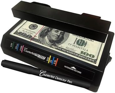 Dri Mark Tri Test - Counterfeit Bill Detector Machine w/AC Adapter - 3 Tests in 1 - Paper, Security Strip and Watermark Tests, Accurate Money Tester Machine with Counterfeit Detection Pen