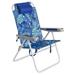 SunnyFeel Folding Beach Chair 5-Postion Adjustable Reclining High Back Head Rest Aluminum Portable Lounge Chairs for Adults Outdoor