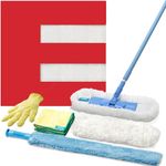 E-Cloth Duster & Cleaning Bundle - Microfiber Cleaning Cloth Set - Includes Flexi-Edge Floor Dusting Mop, High Performance Dusting Cloth & Glove, Cleaning Wand, and Replacement Mop Head