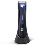 VINATO Electric Body Hair Trimmer Shaver - Groomer for Men Women 7000 RPM Motor Personal 90 Minutes Shaving No Nicks or Cuts Hygiene Painlessly Remove Facial Hair, Dark Blue