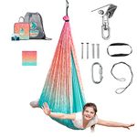 Sensory swing for kids & adults indoor or outdoor-Double - Layer, & 360 swivel, calming compression therapy swing, all hardware included -easy hang sensory hammock for kids, Sensory-Motor Toys & Gifts