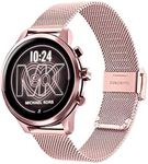 TRUMiRR Women Watchband for Michael Kors Access Gen 4 MKGO, Mesh Woven Stainless Steel Watch Band Quick Release Strap Wristband for Michael Kors Access Gen 5 Lexington Smartwatch