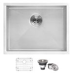 Ruvati 24" x 18" x 13" Deep Laundry Utility Sink Undermount 16 Gauge Stainless Steel - RVU6124