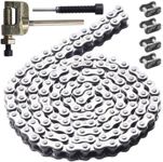 CNCMOTOK 35 Roller Chain 140 Link+ Chain Breaker, fit for Coleman CT200U CC100x Baja Doodle Bug Blitz Dirt Bug Racer Motor Sports DB30 Harbor Freight Predator 212cc Go Kart Cart Motovox Mini Bike