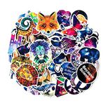 GADGETS WRAP Mixed 35 Animal Abstraction Style Sticker+35galaxy Sticker for Luggage Laptop car Styling Cool Sticker, Multicolor, 70pcs Set