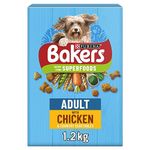 BAKERS Chicken with Vegetables Dry Dog Food 1.2kg (Pack of 5)