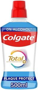 Colgate Total Peppermint Blast Mouthwash with CPC,500 ml (Pack of 1) | Protects Against Germs for 24hrs*