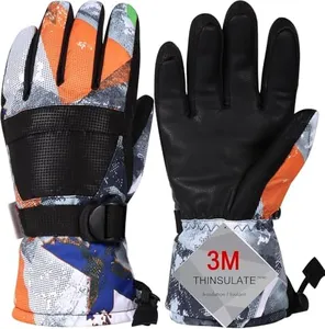 Pnosnesy Ski Gloves, Warmest Waterproof and Breathable Snow Gloves for Cold Weather, Fits Both Men & Women,for Parent Child Outdoor