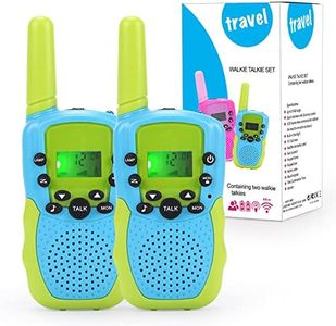 PELOSTA 2 Pack Kids Walkie Talkies, Electronic Toy with 22 Channels & Flashlights & 3 Miles Range,Toddler Toy for 3-12 Year Old Preschool Boys Girls,Kids Sports Outdoor Game Role Play (Blue)