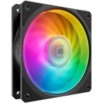 Cooler Master Mobius 120P ARGB Ring Blade Fan, Interconnecting Blades, Customizable LEDs, Loop Dynamic Bearing, Anti-Sway System, 2400rpm PWM Control for Computer Case, CPU Liquid and Air Cooler