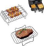 Covlongyu Air Fryer Rack, 304 Stainless Steel Air Fryer Accessories Grill Rack Cooking Rack/Roasting Oven