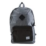 Herschel Heritage Rucksack, 46 cm, 21.5 L, Grey/Black