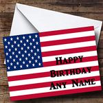 American Flag USA Personalised Birthday Card | Birthday Card | Countries & Places Card