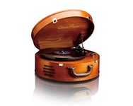 Classic Phono by Lenco TT-34 Retro Turntable | Suitcase Record Player | PC Encoding With Built In Speakers - Brown