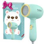 Feekaa Kids Hair Dryer, Portable Mini Baby Blow Dryer, Quiet Small Hair Dryer Travel Size for Children, Compact Kids Hairdryer with DIY Stickers, Gift for Boy & Girl Birthday, New Born, Baby Shower