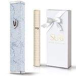 SURI Marble Modern 4” Mezuzah Case with Scroll for Door, Adhesive mezuza Easy Self Stick for Indoor and Outdoor, Home Blessing and Protection Cover Jewish Gift for Holiday…