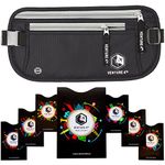 VENTURE 4TH RFID Money Belt for Travel: The Trusted Hidden Waist Stash for Men and Women (Black + RFID Sleeves)