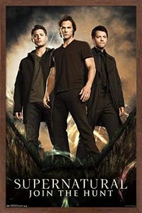 Trends International Supernatural - Group Wall Poster, 14.725" x 22.375", Mahogany Framed Version