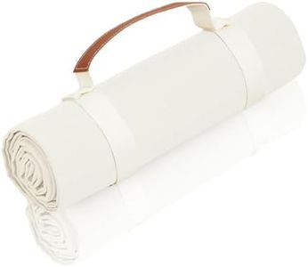 NOONOOJOOJOO 4‘9“x 6'7”,Extra Large White Picnic Blanket Water Resistant,Lego Mat, Outdoor Park Beach Blanket,Camping Mat Light Weight Sturdy Canvas