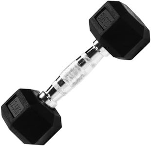 Hex Dumbbell, 12.5kg Rubber Encased Hex Dumbbell Cast Iron Exercise & Fitness Dumbbell, Non-Slip Handles Dumbbell, Hand Weight for Strength Training ﻿ (12.5 KG X 1 PCS)