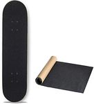 BESIY Skateboard Grip Tape Sheet, 9" x 33", Bubble Free Waterproof Black Scooter Grips, Sandpaper for Roller board, Stairs, Pedal, Steps (1 Pc)