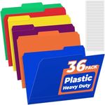 36 Pack Plastic File Folders Colore
