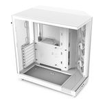 NZXT H6 Flow | CC-H61FW-01 | Compact Dual-Chamber Mid-Tower Airflow Case | Panoramic Glass Panels | High-Performance Airflow Case Panels | Includes 3 x 120mm Fans | Cable Management | White