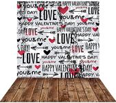 SJOLOON 6x9ft Valentine's Day Backgrounds Wood Floor Photography Backdrops Love for Photo Background for Newborn Studio Backdrop 10869