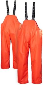 Helly-Hansen Workwear Men's Mandal Fishing and Rain Bib Pant, Dark Orange, Small