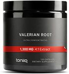 Toniiq Ultra High Strength Valerian Root Capsules - 1,300mg 4X Concentrated Extract - Highly Concentrated and Bioavailable - 120 Capsules