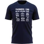 Purple Print House Farming Mens Funny T Shirt Farm Tractors Hobbies Dad Grandad Top Tee, L, Navy