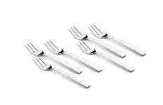 FnS Solo Premium Stainless Steel Fruit Fork for Snacks, Fruits and Dessert (Set of 6)