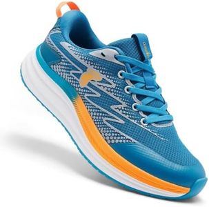 Men's Orthopedic Wide Breathable Sneakers: Comfortable Plantar Fasciitis Orthotic Neuropathy Arch Support Pain Relief Tennis Shoes, Durable Hang Out Nature Walks Running Shoes Blue/Orange Size 12